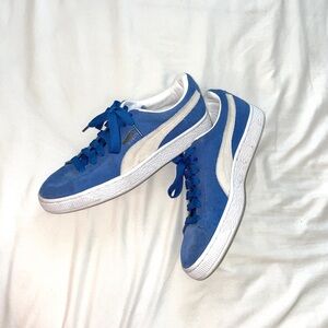 blue puma sneakers!
